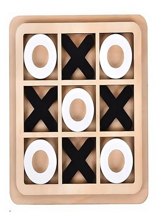 RBC Classic Wooden Tic Tac Toe Game - Engaging XOXO Board Game for Kids & Adults, Fun Brain-Boosting Tabletop Toy, Perfect for Family Game Nights & Birthday Return Gifts (Ages 5-12) - Image 1